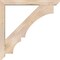 Ekena Millwork Balboa Slat Smooth Bracket w/ Offset Brace, Douglas Fir, 5 1/2"W x 44"D x 44"H BKT0604X44X44BOA06SDF - alternate 3